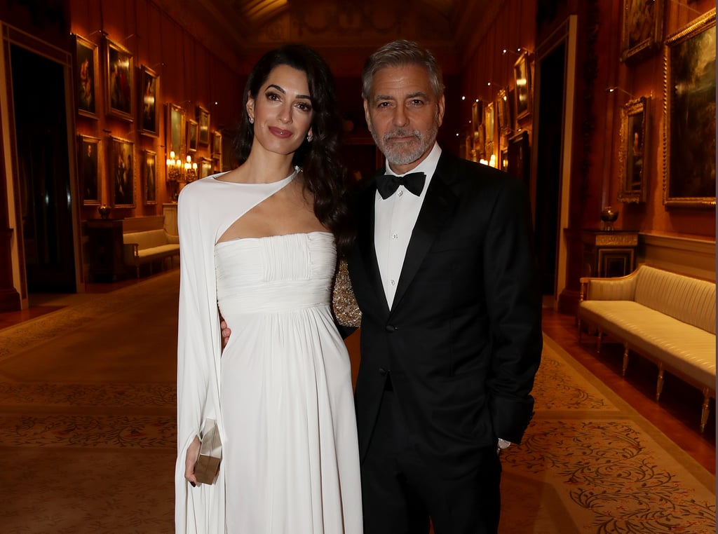 Amal Clooney White Dress at Prince's Trust Dinner March 2019