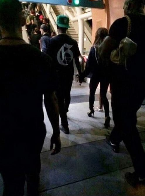 Ariana Grande and Big Sean were seen holding hands around the park.