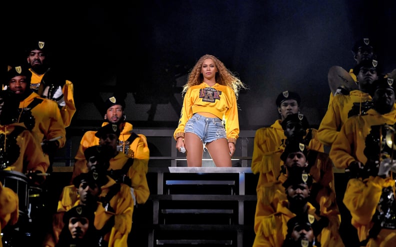 INDIO, CA - APRIL 14:  Beyonce Knowles performs onstage during 2018 Coachella Valley Music And Arts Festival Weekend 1 at the Empire Polo Field on April 14, 2018 in Indio, California.  (Photo by Larry Busacca/Getty Images for Coachella )