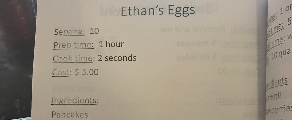 Recipes From a Pre-K Class Cookbook on Twitter