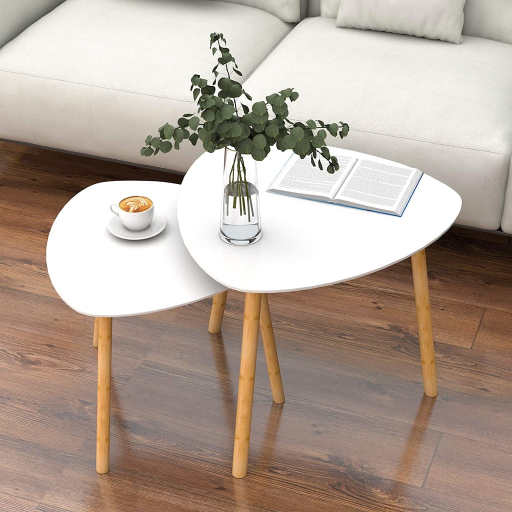 Nesting Table Set of 2 Bamboo End Table Best New Releases From Amazon June 2021 POPSUGAR
