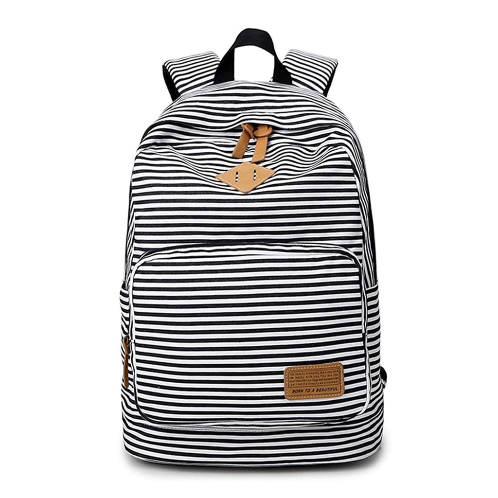 TIBES Girls School Backpack Stripe Canvas Backpack | Back to School ...