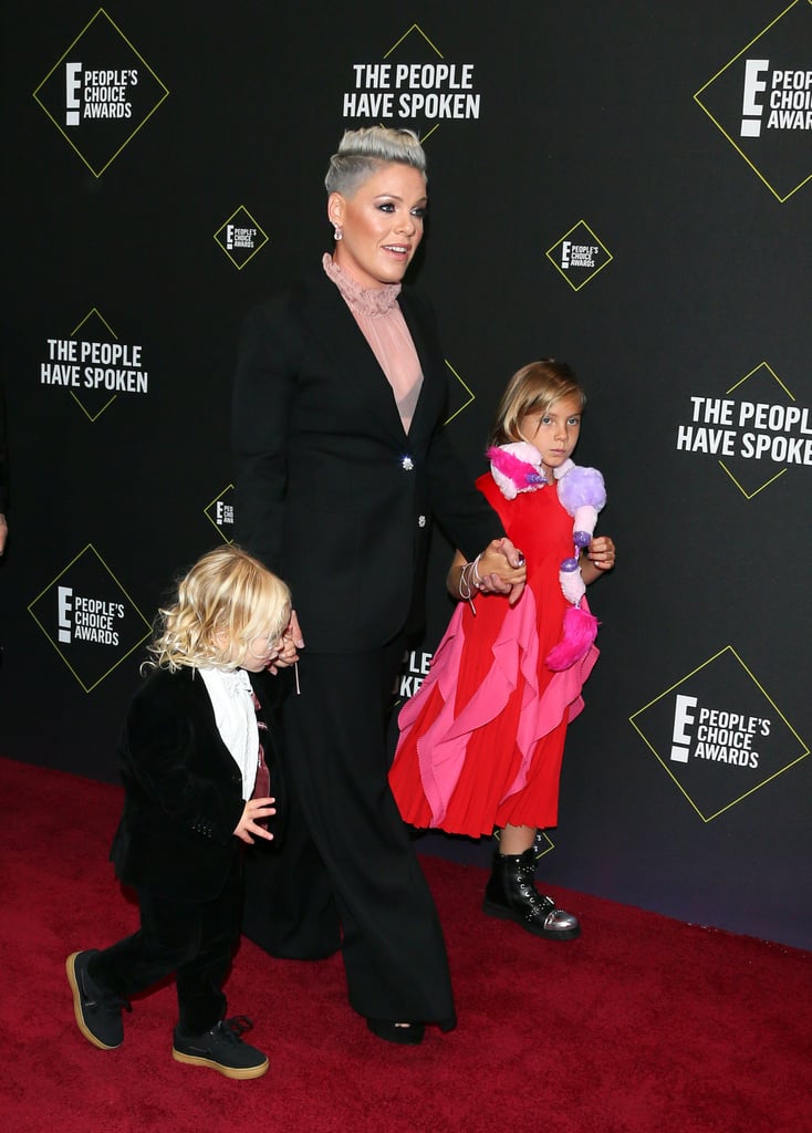 Pink and Her Kids at the 2019 People's Choice Awards Photos