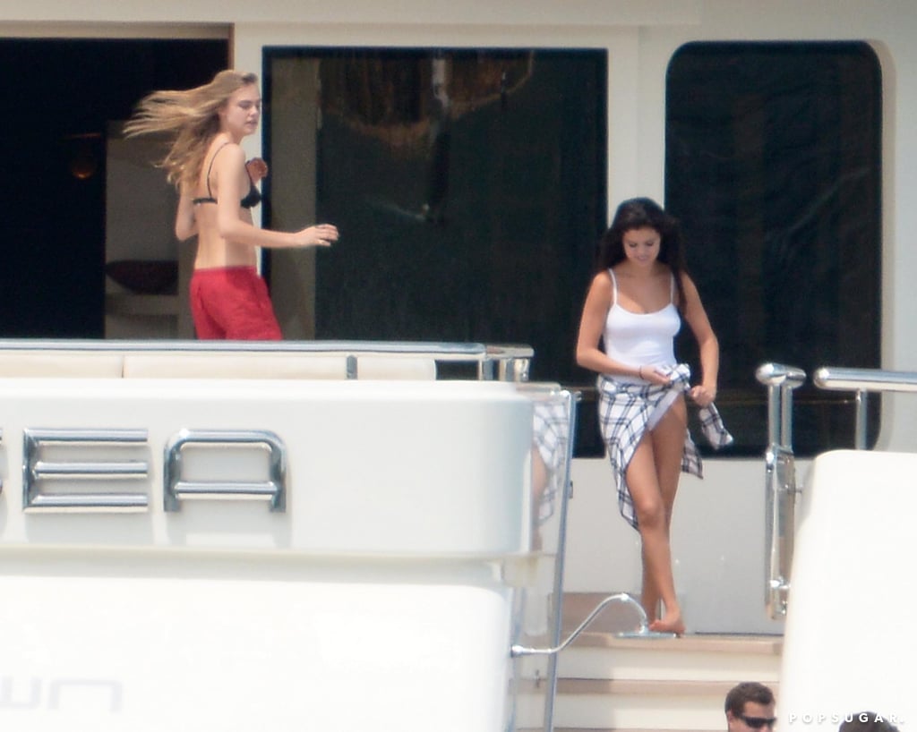 Selena Gomez and Cara Delevingne in a Bikini in Saint-Tropez
