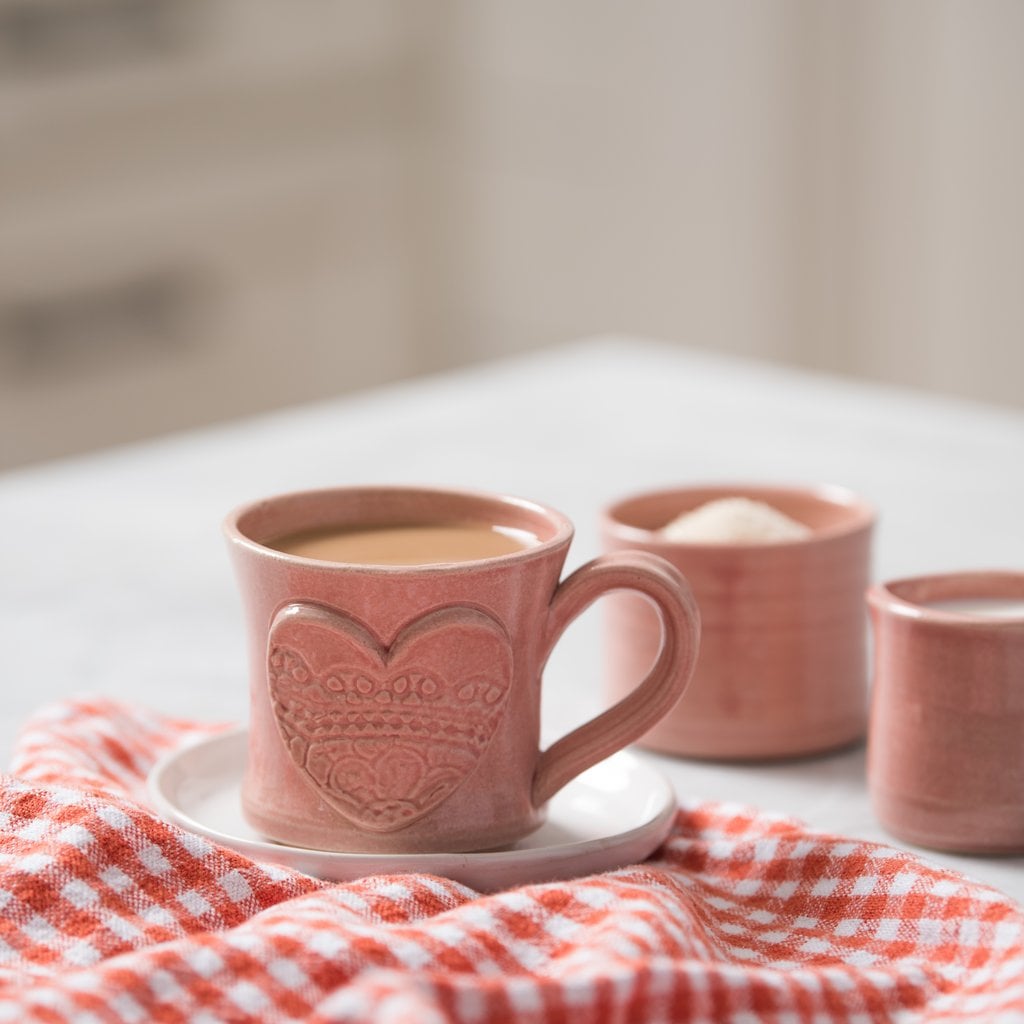 Hand Thrown Magnolia Valentine's Mug