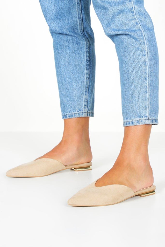 tan slip on flats
