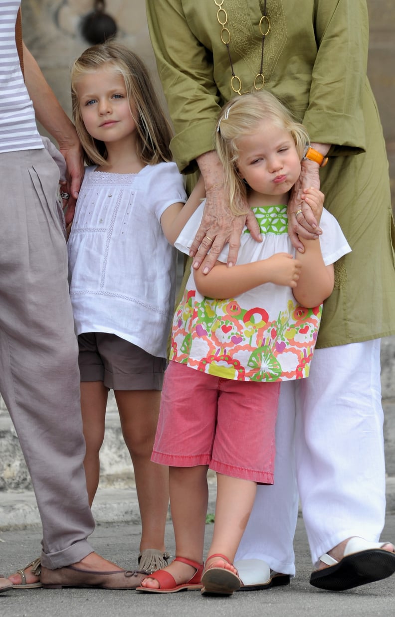 Princess Leonor and Infanta Sofía in 2010