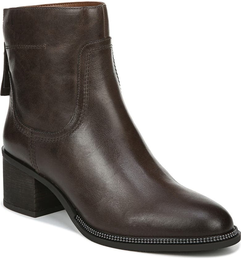 A Dark Brown Boot: Franco Sarto Liliana Metal Studded Mid Boots