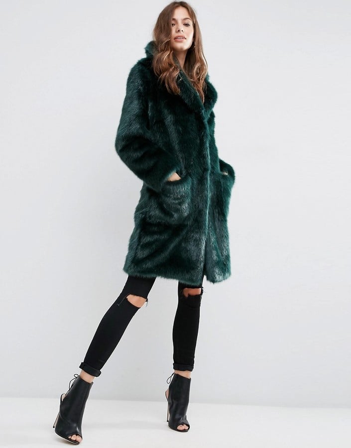 If Your Gift Card Is For $200:
Asos Coat in Plush Faux Fur ($128)