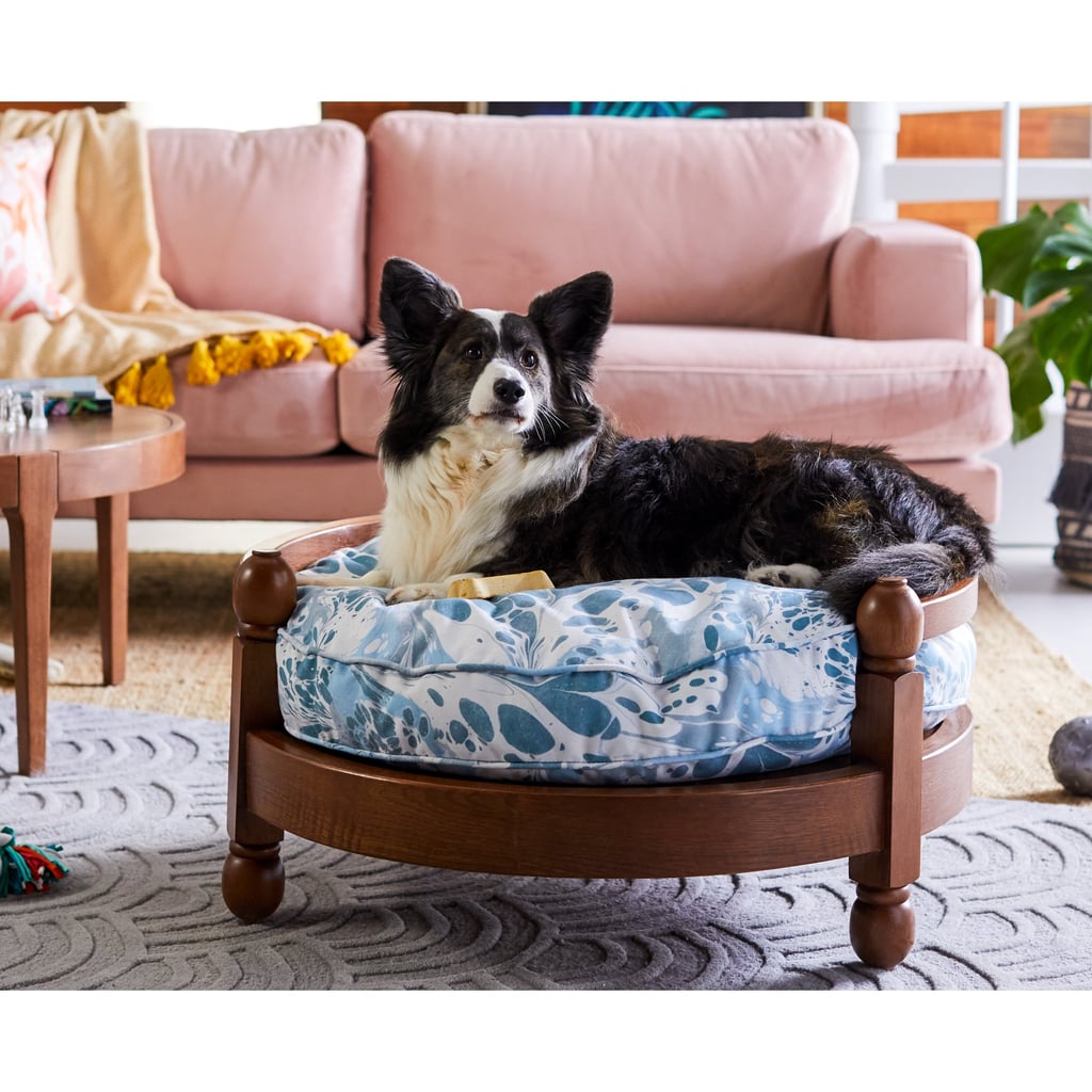 Vintage Marble Wood Frame Pet Bed