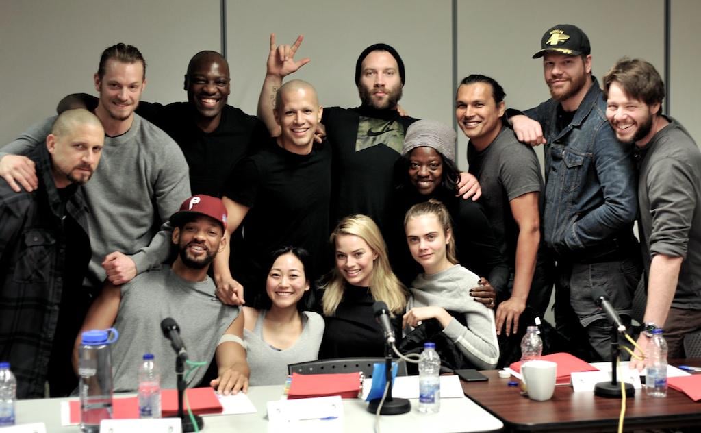 Ayer first posted this picture of the cast at a table read of the script.