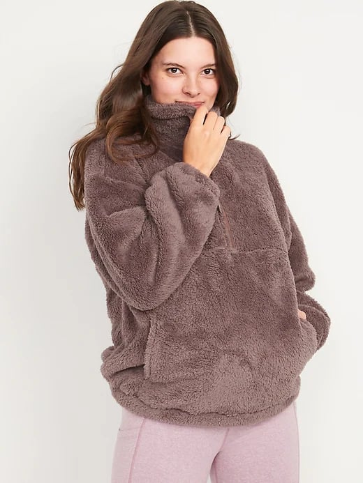 Old Navy Maternity 1/2-Zip Sherpa Pullover