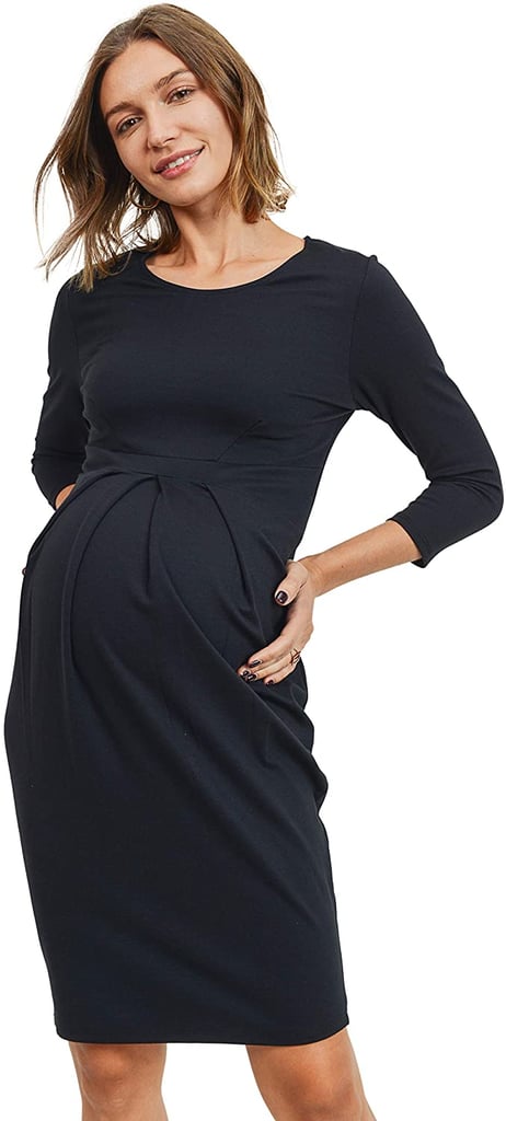 LaClef Knee Length Midi Maternity Dress