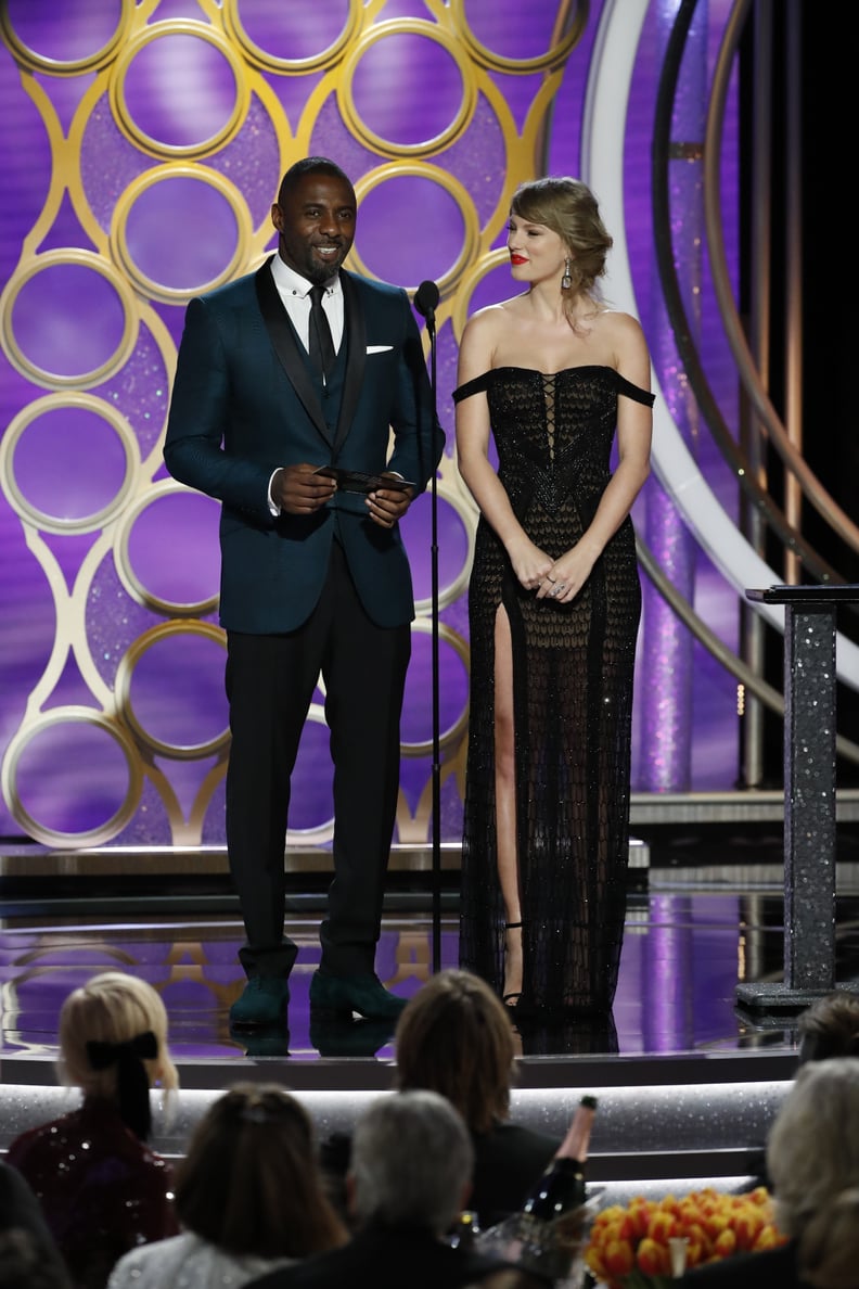 Idris Elba and Taylor Swift at the Golden Globes 2019