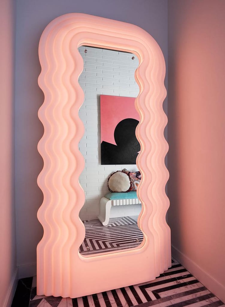 Neon Wiggle Mirror in the Ultrafragola Style