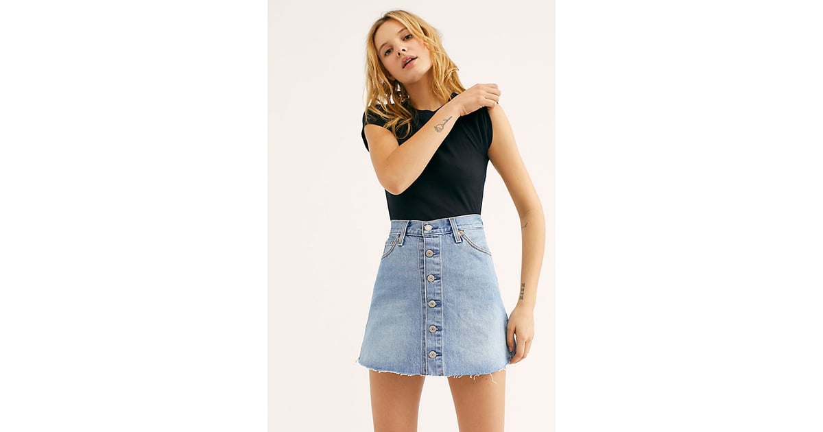 Levi’s Button-Front Mini Skirt | Best Summer Travel Clothes For Women ...