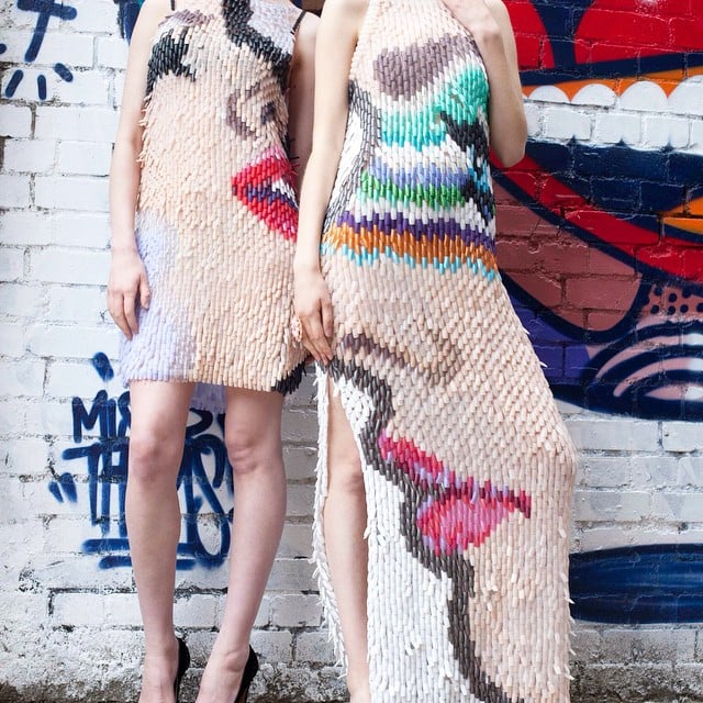 Dress Made Out of Fake Nails