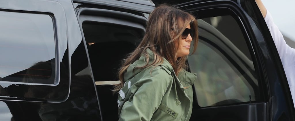 Melania Trump Green Jacket While Visiting Texas June 2018