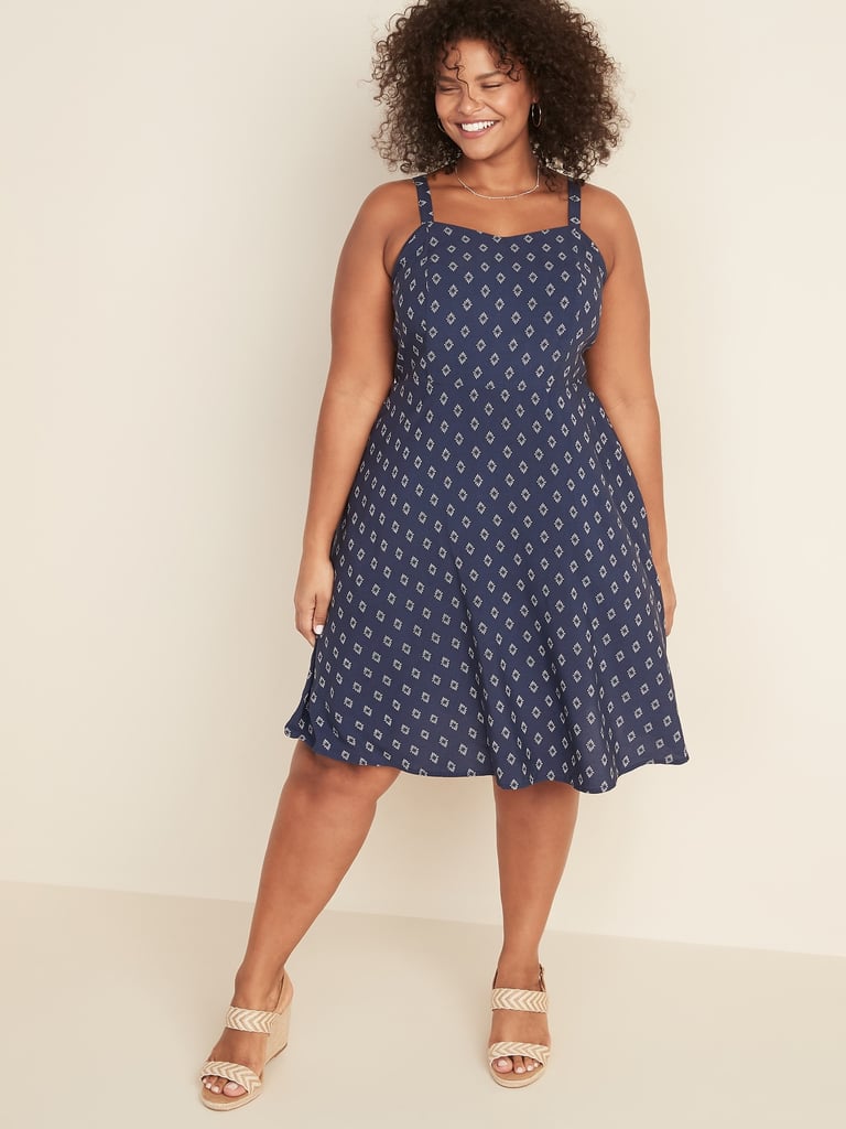 Old Navy Printed Fit & Flare Plus-Size Cami Dress