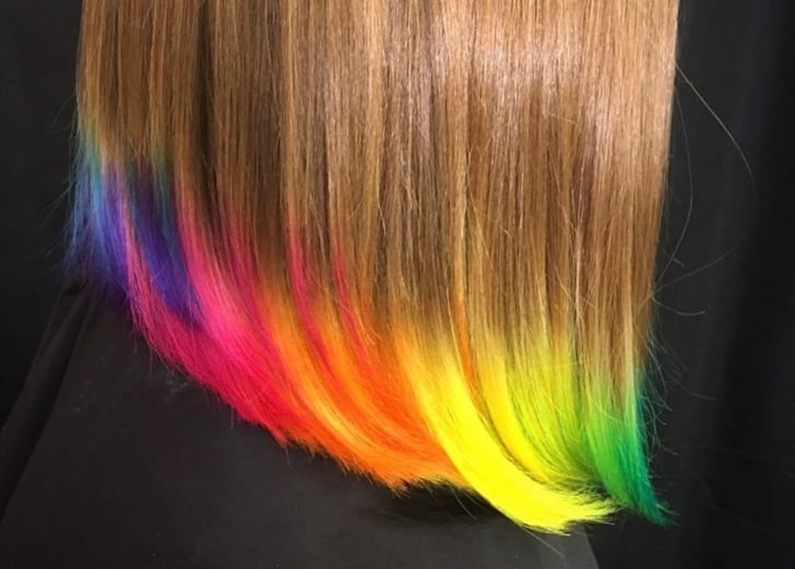 Neon Dip Dye Hair Popsugar Beauty
