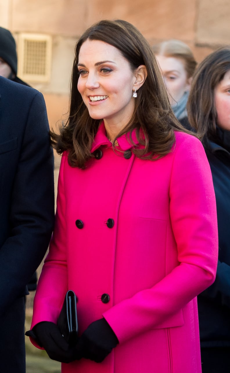 Hot pink new arrivals pea coat