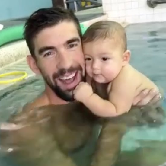 Michael Phelps Swimming With Boomer Video November 2016