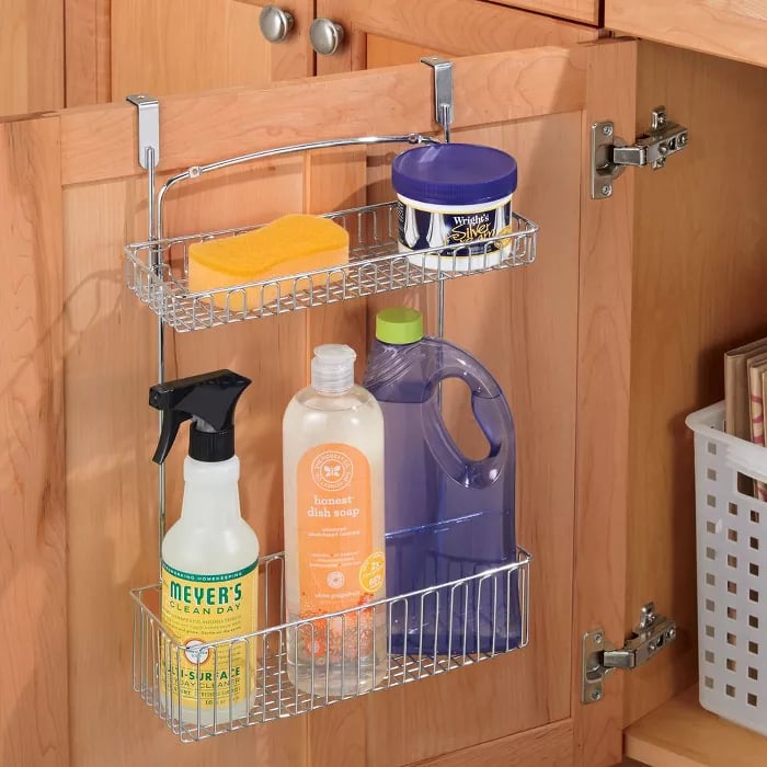 For Over-the-Door Cabinet Storage: mDesign Over Cabinet Kitchen Storage Organizer