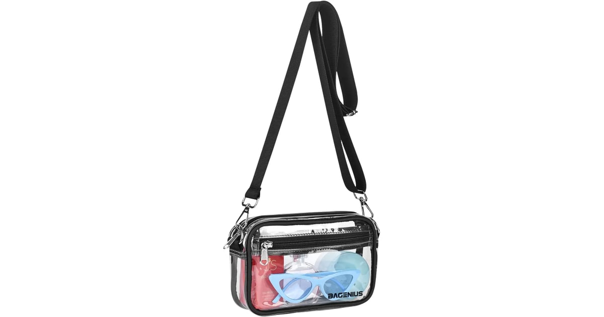 A Clear Bag With a Zippered Container Clear Crossbody Messenger