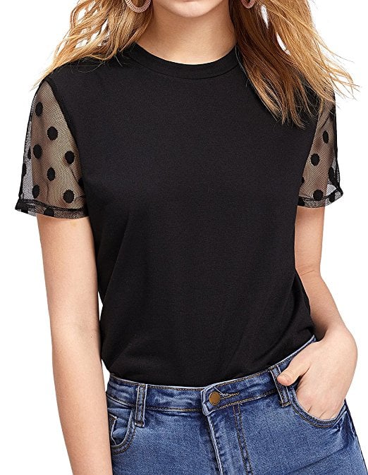 MakeMeChic Polka Dot Top