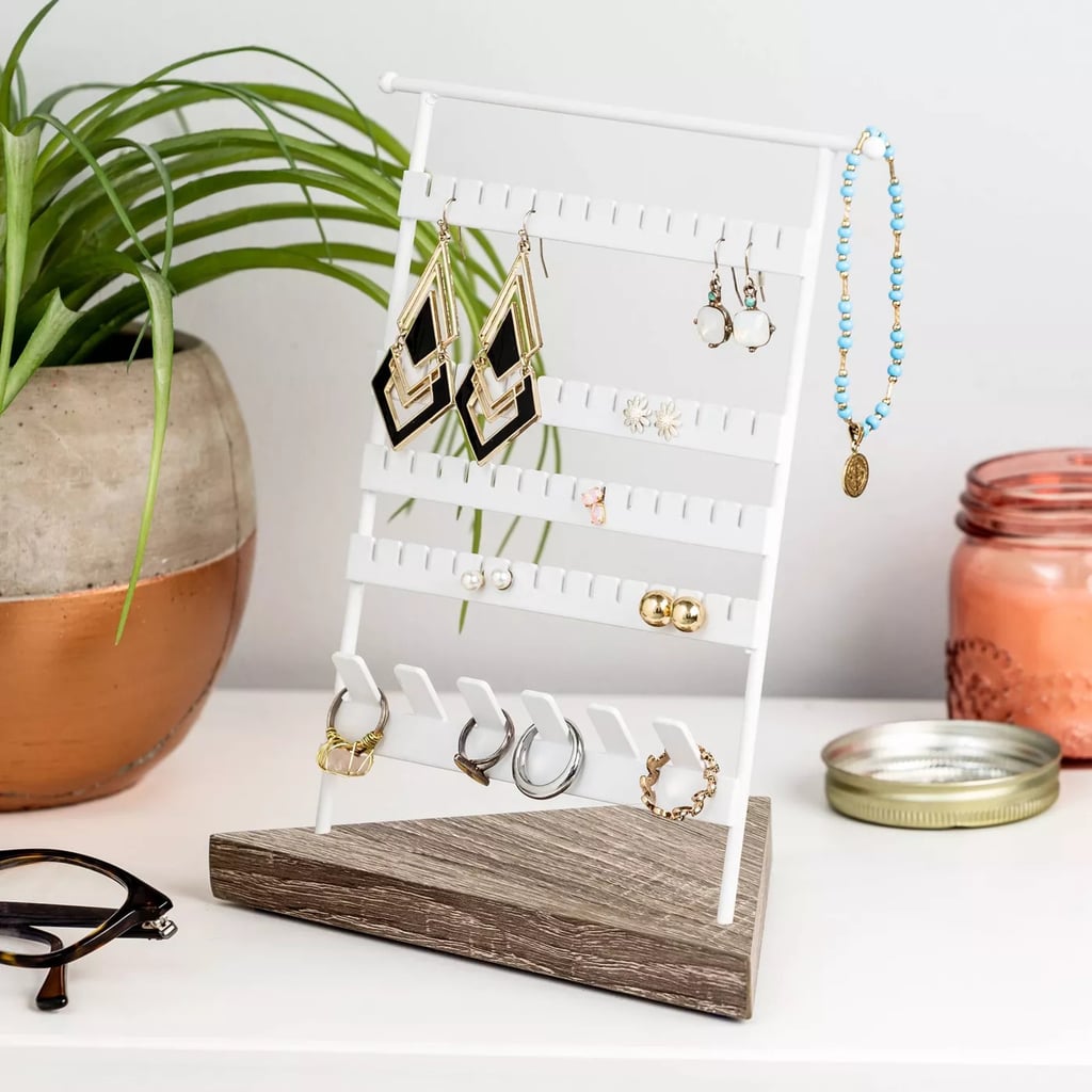 Acrylic Jewelry Holder Stand Target With Wooden Base Small Desktop Organizer  For Womens Earrings And Accessories Storage From Wuyanzus, $12.97 |  DHgate.Com