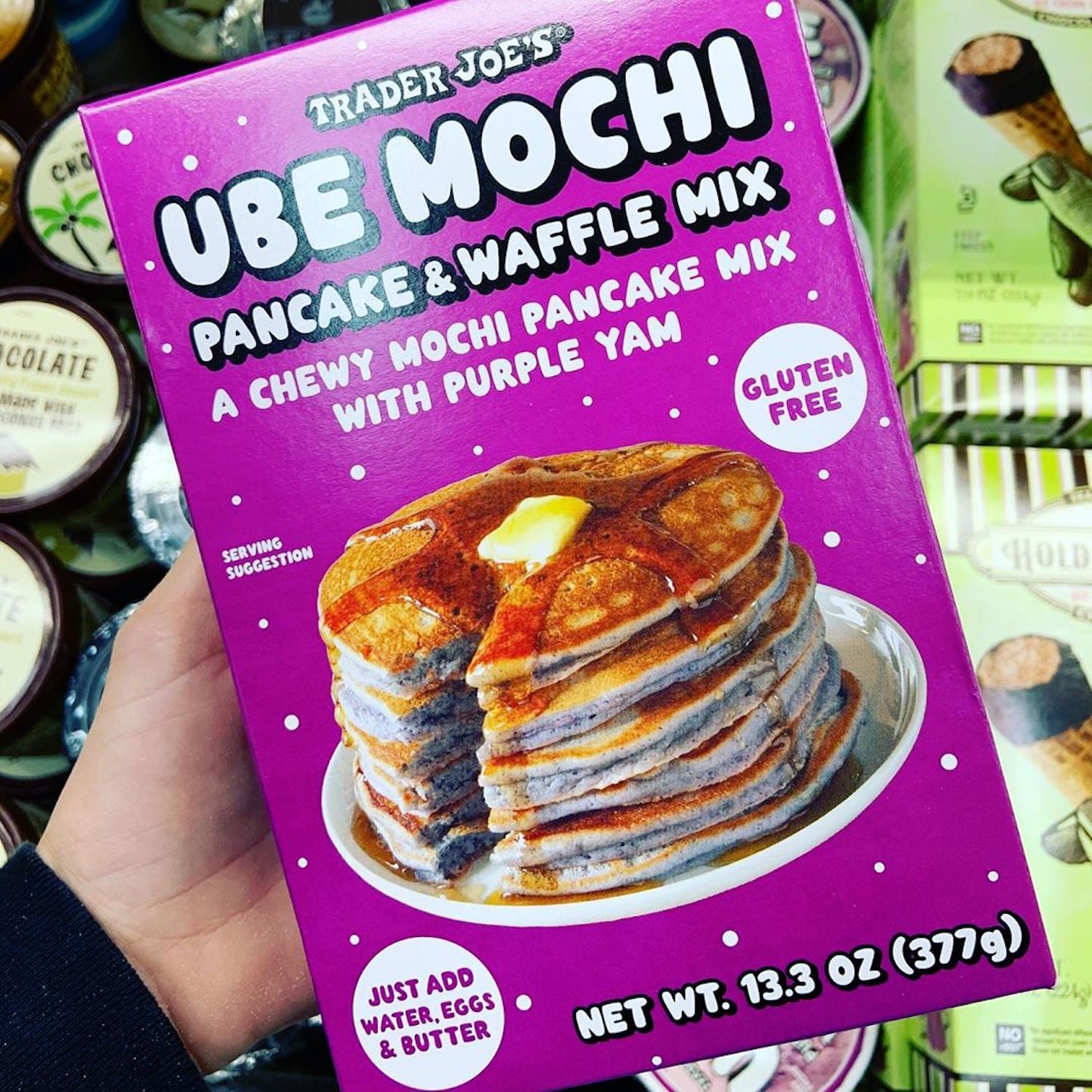 Trader Joe s Now Has Purple Ube Mochi Pancake and Waffle Mix PS UK Food