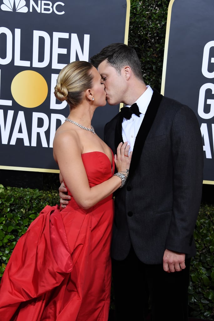 Scarlett Johansson and Colin Jost at the 2020 Golden Globes