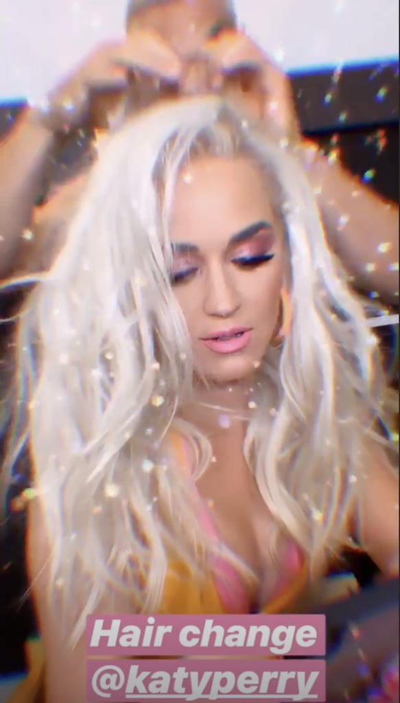 Katy Perry With Shoulder Length Platinum Blond Hair May 