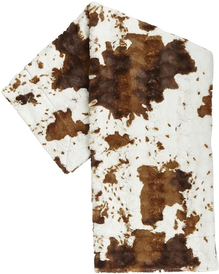 Pier 1 Imports Fuzzy Faux Cowhide Throw Best Fall Decor POPSUGAR