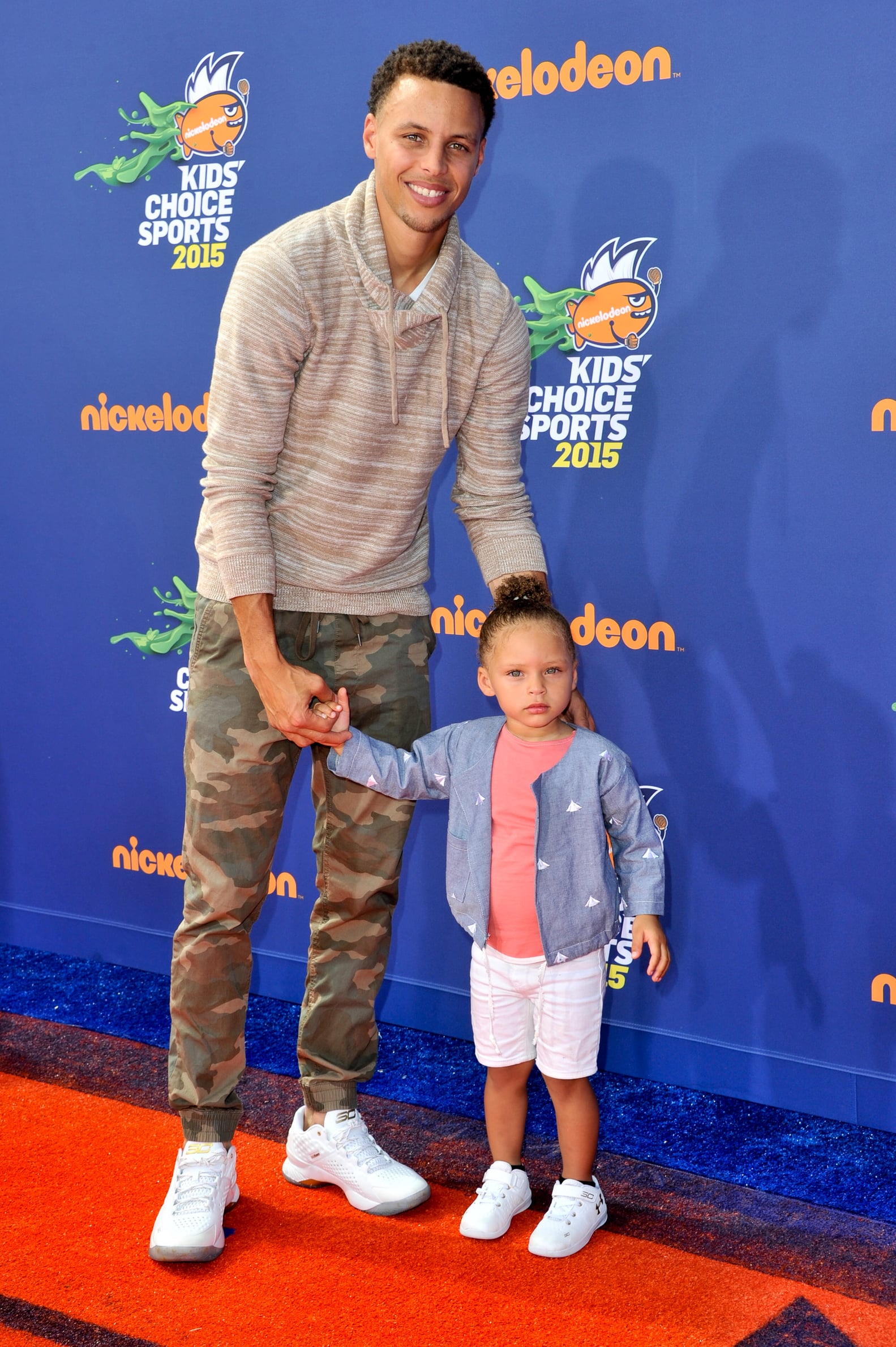 Stephen and Riley Curry at Kids' Choice Sports Awards 2015 | PS Celebrity