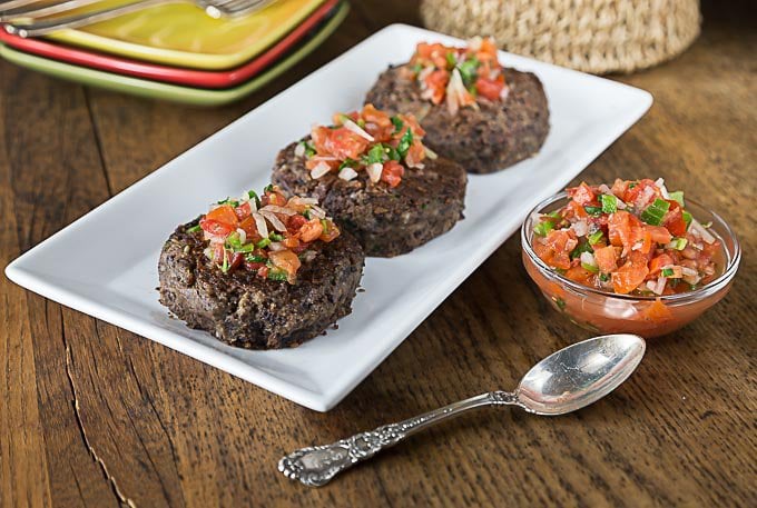 Black Bean Burger With Pico de Gallo