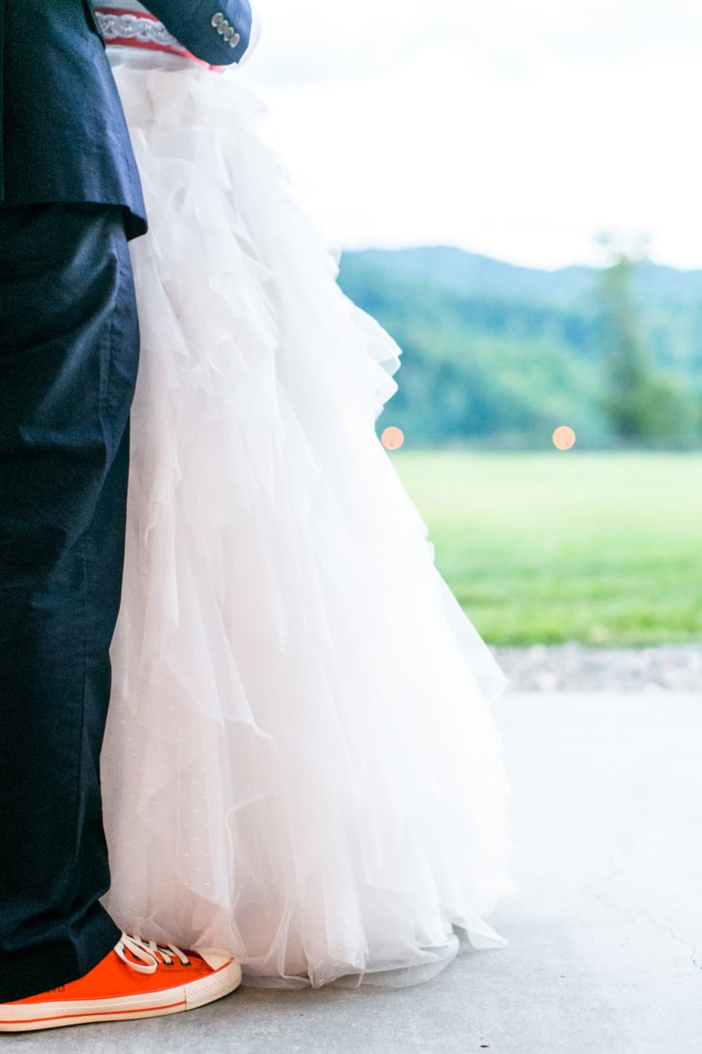 He Wore Matching Sneakers to Her Striking Belt