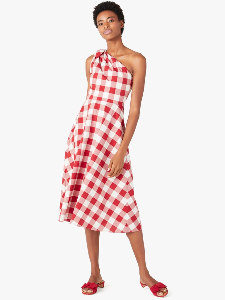 Kate Spade New York Gingham One-Shoulder Dress