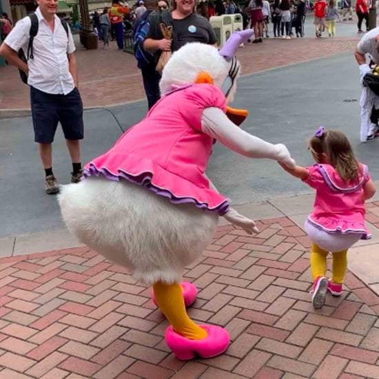 Video of Girl Dressed as Daisy Duck at Disneyland