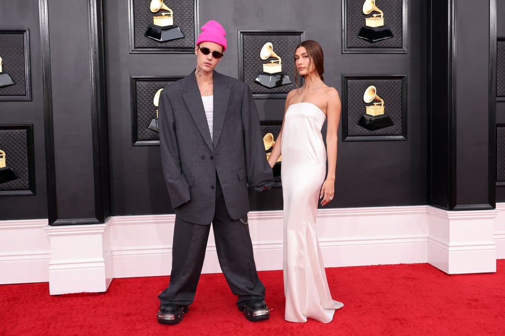 Justin and Hailey Bieber at the 2022 Grammys POPSUGAR Celebrity Photo 20