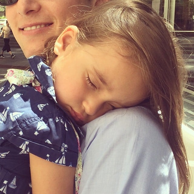 Arabella Kushner was knocked out by a day of activities with her mom, Ivanka Trump, and dad, Jared Kushner.
Source: Instagram user ivankatrump
