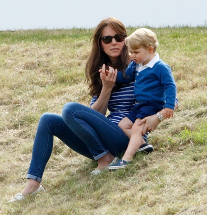 Prince George and Kate Middleton at Polo Match in June 2015