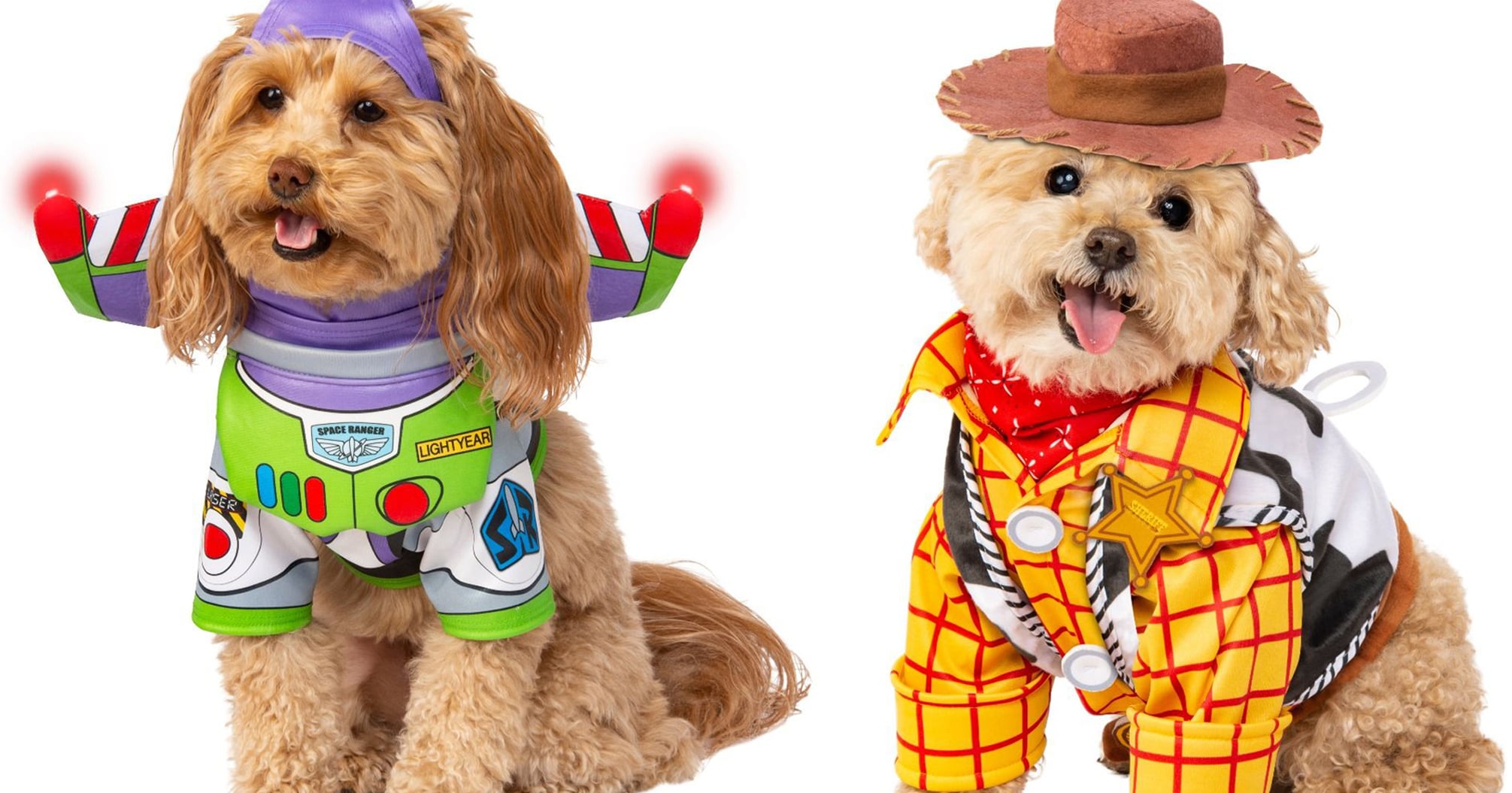 Toy Story Buzz and Woody Costumes For Dogs POPSUGAR Family