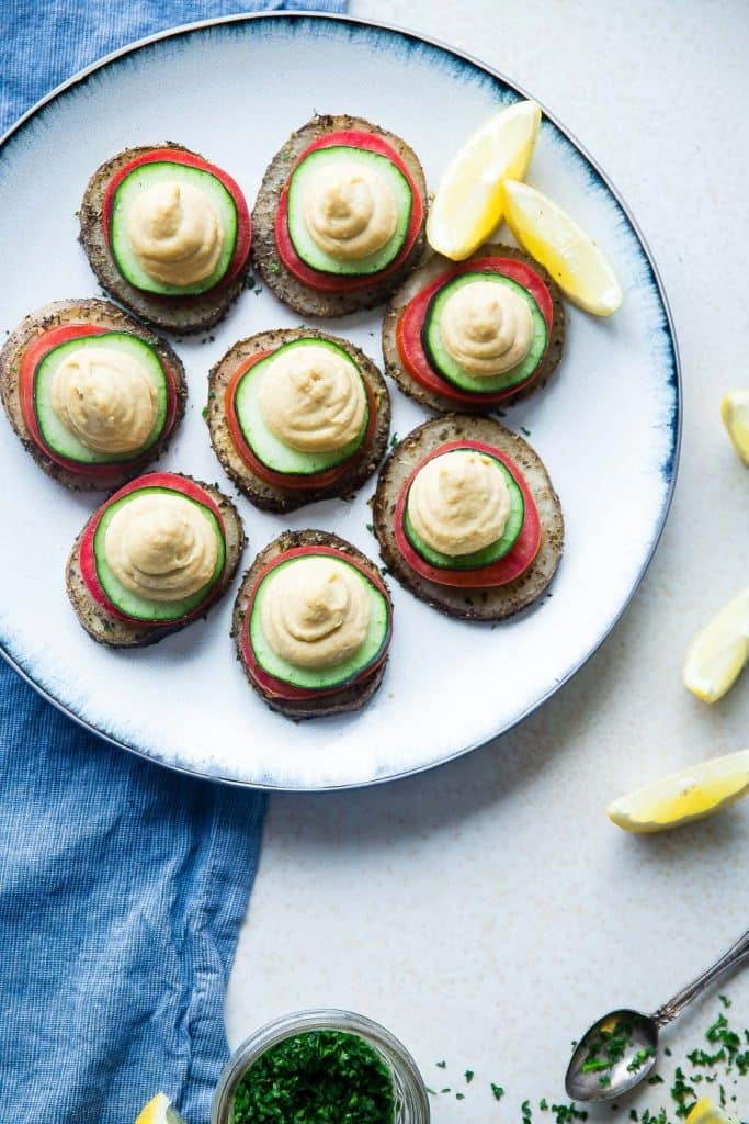 Greek Potato Bites With Hummus