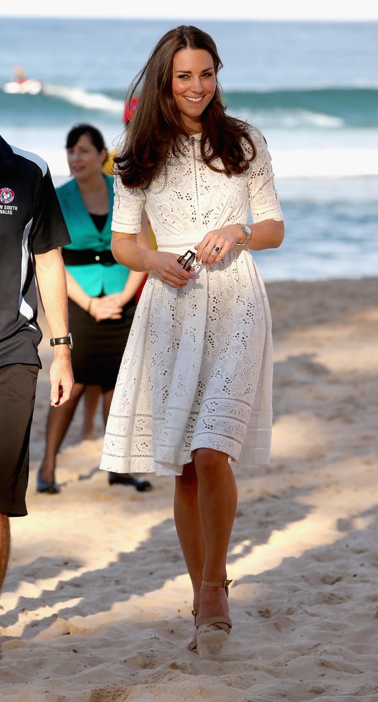 Kate wore her own fresh take by Zimmermann in Australia in 2014.