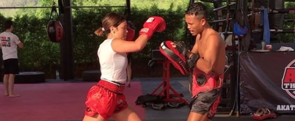 Gina Rodriguez Boxing in Thailand | Instagram Video