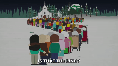 When the Line Is So Long Because the Newbies Don't Know How to Check In