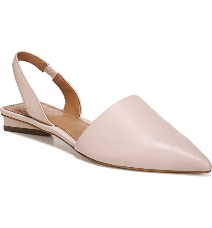 Graydon pointy top toe slingback flat