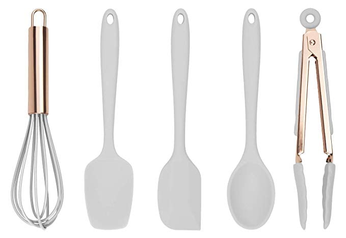 rose gold kitchen utensil set