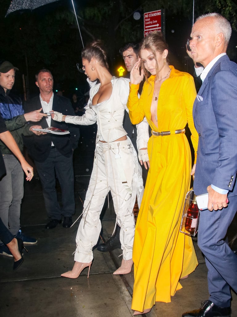 Gigi Hadid's Clear Bag With Champagne Bottle